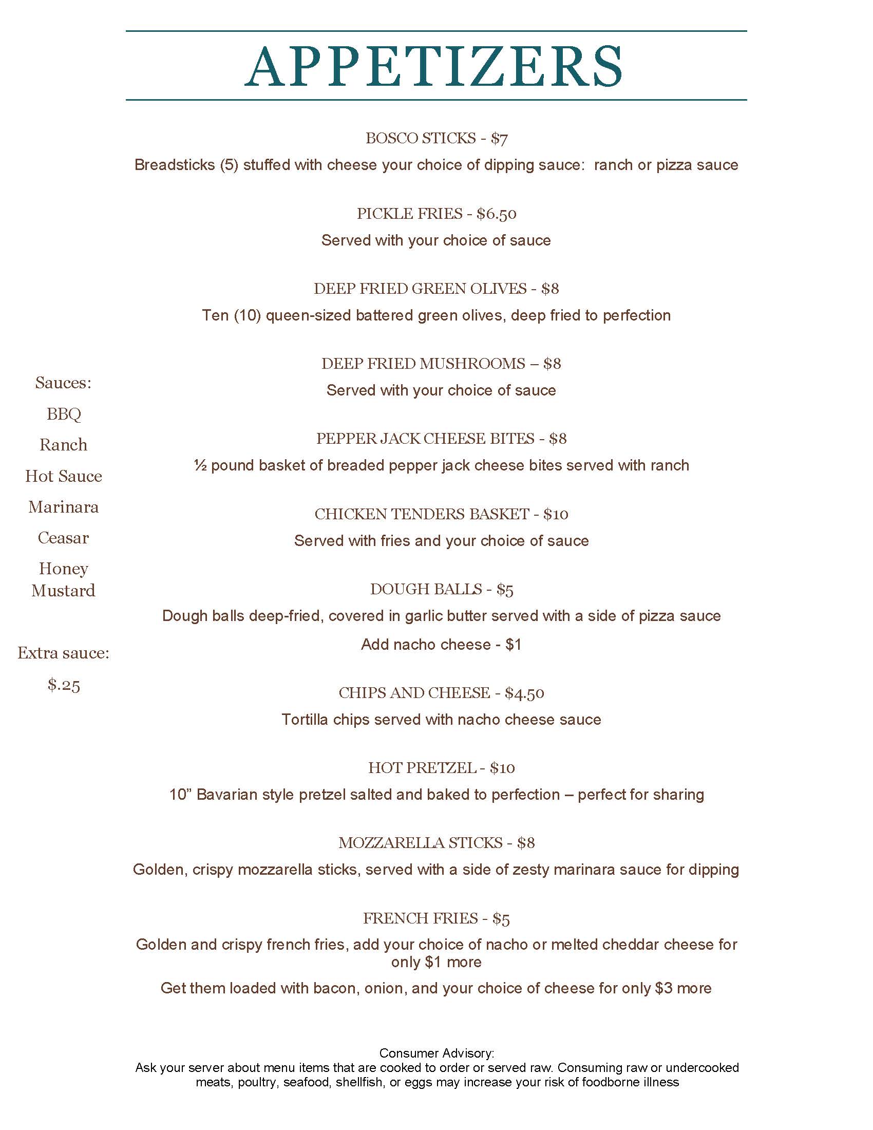 Menu Page 1
