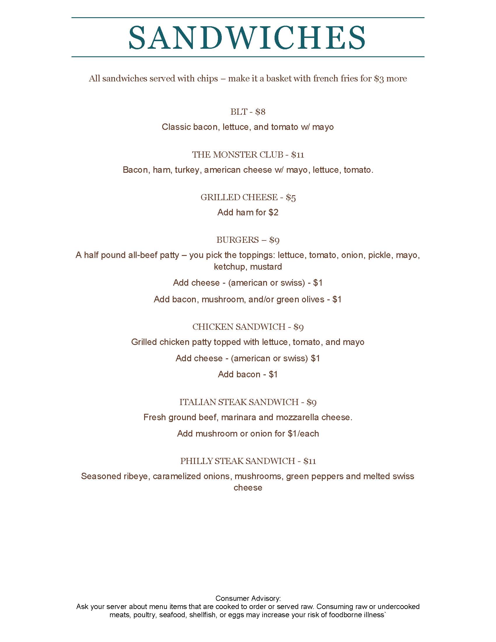 Menu Page 3